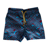Zeus - Maze printed swim shorts - Teal