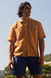 Camp Safari Shirt - Oaxacan Stripe - Brown Tonal