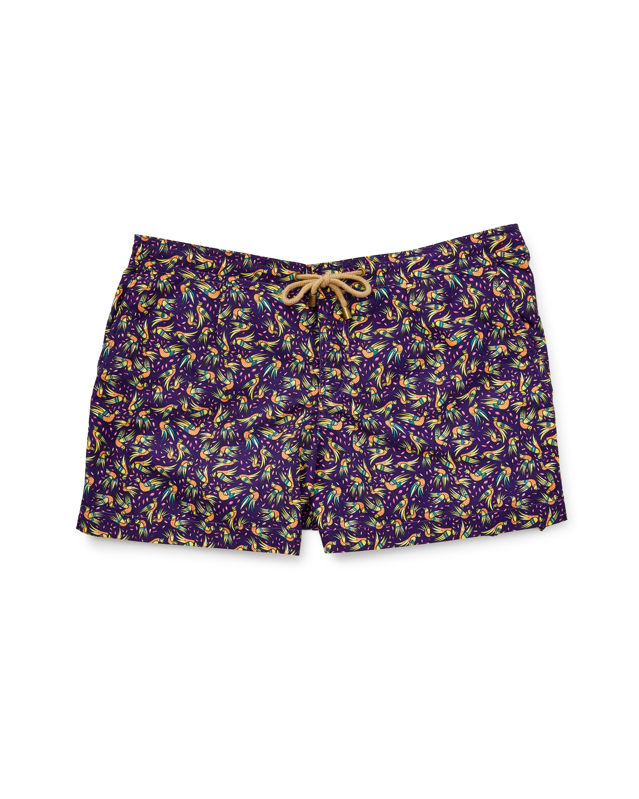 Athena Birds Shorts in Purple - Thorsun