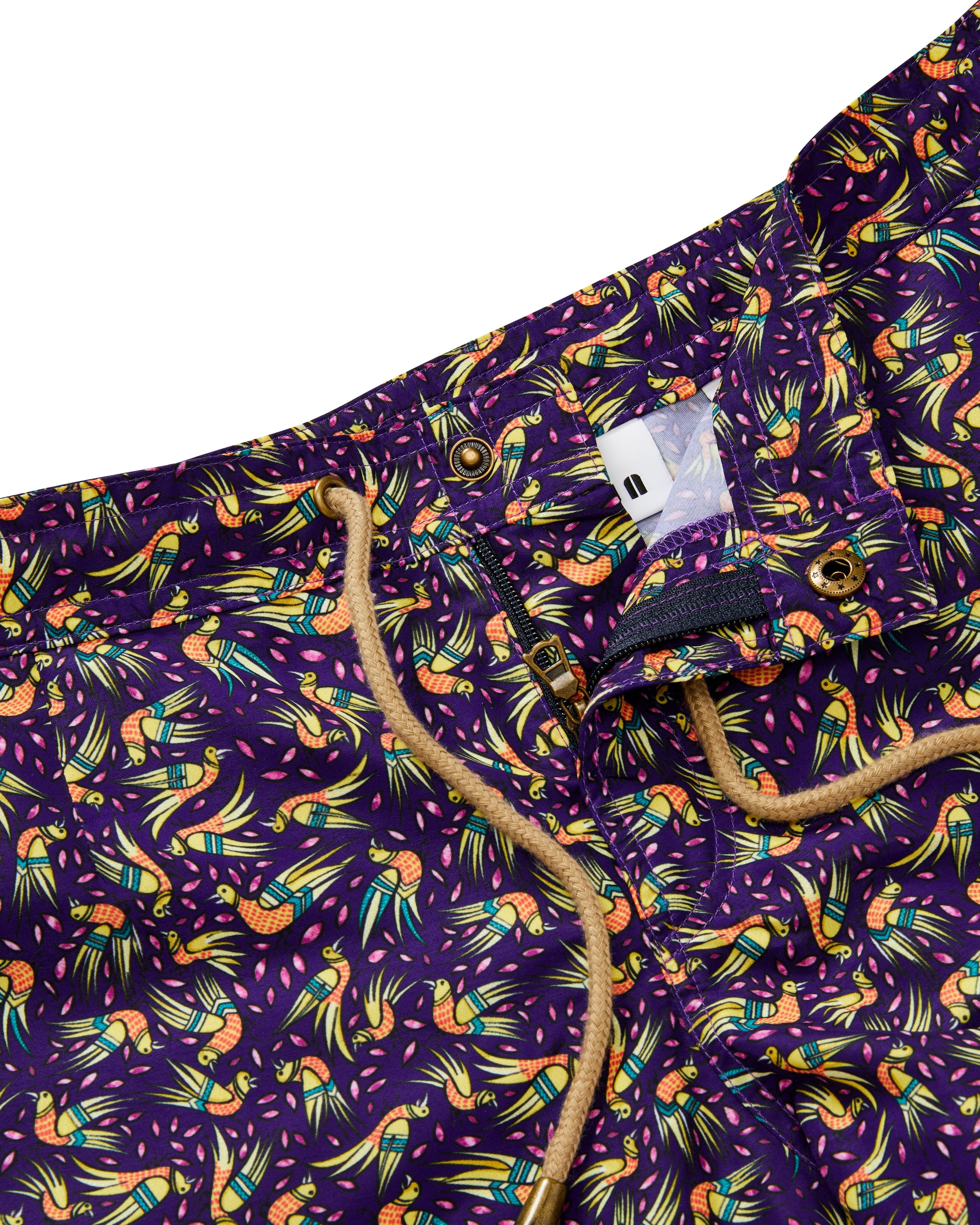 Athena Birds Shorts in Purple - Thorsun
