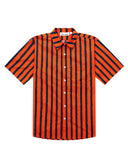 Orange Blurry Stripe Short Sleeve Shirt