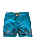 Zeus - Coyote printed swim shorts - Blue